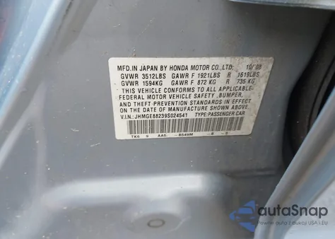 2009 Honda Fit z USA, uszkodzony, nr VIN JHMGE88239S024541